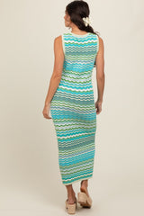 Jade Chevron Round Neck Knit Dress