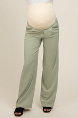 Light Olive Maternity Dress Pants