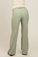 Light Olive Maternity Dress Pants