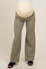 Light Olive Maternity Trousers