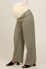 Light Olive Maternity Trousers