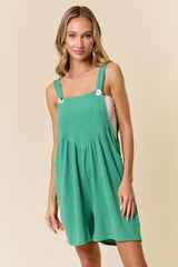 Green Ribbed Maternity Romper