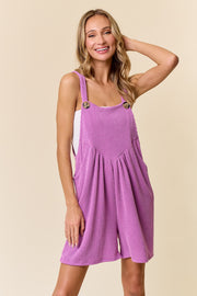 Purple Ribbed Romper