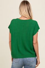 Jade Knit Short Sleeve Sweater Top