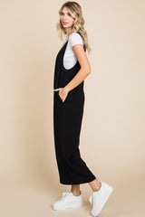 Black V-Neck Wide Leg Jumpsuit