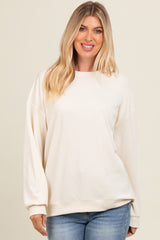 Ivory Drop Shoulder Sweatshirt