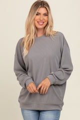 Grey Drop Shoulder Sweatshirt