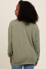 Olive Drop Shoulder Sweatshirt