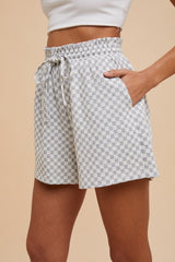 Grey Checkered Shorts