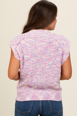 Lavender Multicolor Maternity Sweater Vest