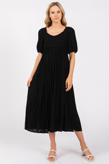 Black Short Sleeve Knit Top Maternity Dress