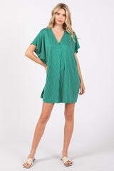 Green Striped Soft Knit Dress