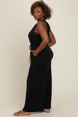 Black Racerback Wide Leg Jumpsuit