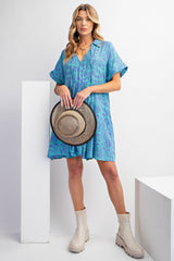 Jade Green Printed Front Tie Maternity Dress