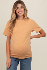 Camel Basic Maternity T-Shirt