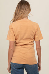 Camel Basic Maternity T-Shirt