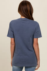 Navy Blue Basic T-Shirt