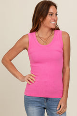 Coral Basic Ribbed Knit Maternity Tank