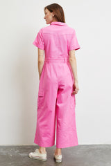 Hot Pink Utility Jumpsuit