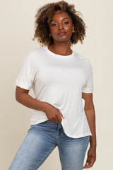 White Relaxed Fit Maternity T-Shirt