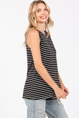 Black Striped Tank Top