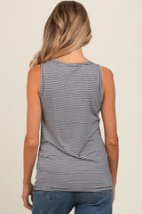 Navy Striped Maternity Tank Top