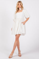 White Babydoll Mini Dress