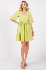 Lime Babydoll Mini Dress