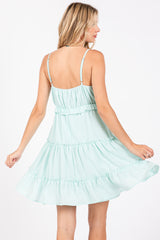 Mint Tiered Mini Dress