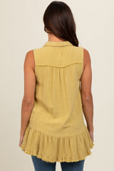 Mustard Collared Maternity Tank