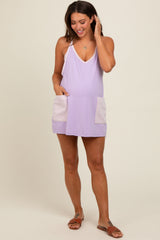 Lavender Skort Maternity Racerback Dress