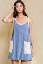 Blue Skort Racerback Dress