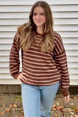 Brown Striped Sweater