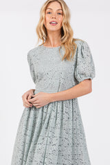 Light Olive Lace Midi Dress