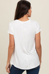 Ivory Basic Short Sleeve Top