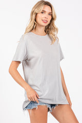 Heather Grey Basic Tee