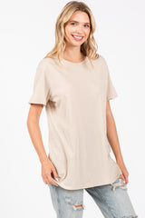 Beige Basic Tee