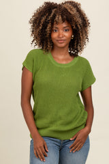 Green Knit Maternity Sweater Top