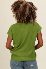 Green Knit Sweater Top