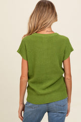 Green Knit Maternity Sweater Top