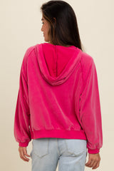 Fuchsia Hooded Sweatshirt