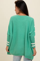 Jade Mixed Stripe Dolman Sleeve Sweater