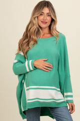 Jade Mixed Stripe Dolman Sleeve Maternity Sweater