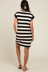 Black Striped Mini Dress