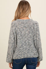 Grey Multi-Colored Maternity Sweater