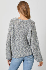 Grey Multi-Colored Sweater