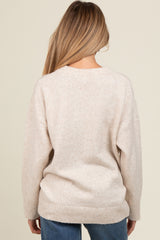 Beige Basic Maternity Sweater