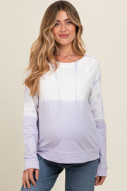 Lavender Tie Dye Maternity Long Sleeve Pullover