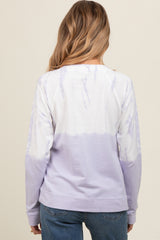 Lavender Tie Dye Maternity Long Sleeve Pullover