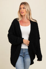 Black Chunky Knit Dolman Cardigan